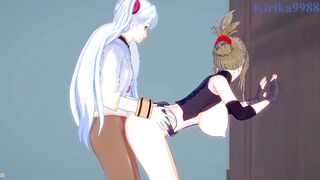 Nine and Chitose Kisaragi and Ruri Hoshino Intense lesbian play and futanari sex. - Super Robot Wars V & Martian Successor Nadesico Hentai - 12 image