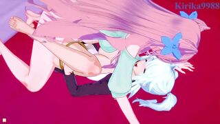 Cagliostro and Chris Yukine and Maria Cadenzavna Eve intense futanari sex. - Symphogear Hentai - 12 image