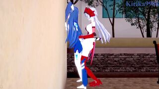 Tsubasa Kazanari and Maria Cadenzavna Eve and Chris Yukine intense lesbian play and futanari sex. - Symphogear Hentai - 12 image