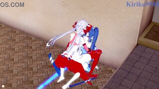 Tsubasa Kazanari and Maria Cadenzavna Eve and Chris Yukine intense lesbian play and futanari sex. - Symphogear Hentai - 9 image