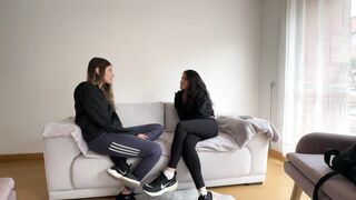 Paying my roomie the rent with lesbian sex - 2 image