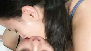 Lesbian Girl Fucks My Throat with Her Huge Tongue - 14 image