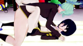 Suzu Kanade and Matsuri Kazamaki and the old man futanari sex and intense sex. - Ayakashi Triangle Hentai - 3 image