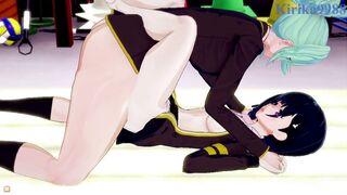 Suzu Kanade and Matsuri Kazamaki and the old man futanari sex and intense sex. - Ayakashi Triangle Hentai - 4 image