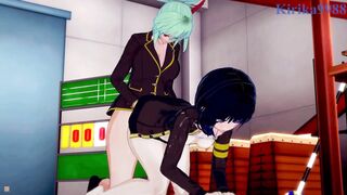 Suzu Kanade and Matsuri Kazamaki and the old man futanari sex and intense sex. - Ayakashi Triangle Hentai - 7 image