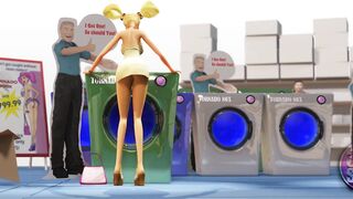 3DGSPOT - Two Busty Lesbians Try Double Dildo In A Public Store! UNCENSORED SEX! - 2 image