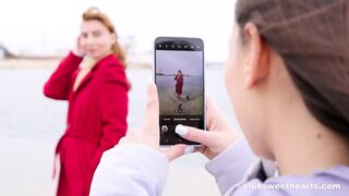 Sumiko and Lana Get Horny on the Beach - Clubsweethearts - 1 image
