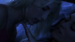 Hot lesbian sex ends in a threesome women only - 2 image