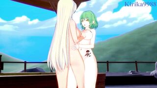 Hikage, Katsuragi and Yomi intense lesbian play. - Senran Kagura Hentai