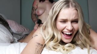 Big Tiity Tattooed Girl Pegs Hot Blonde (Ft - TigBittyHolli & Imoan247) - 12 image