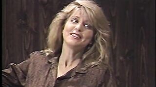 Hot blonde 80s porn queen in sexy lingerie has strap-on fuck - 6 image