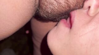 After I pissed, my slave girl immediately performed cunnilingus