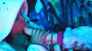 BBW Ebomy Lesbian feet worship on pettie tattoed girlfriend - 1 image