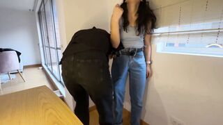 My lover touches me under my pants and gives me intense tribbing that makes me come - 10 image