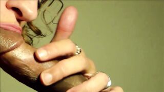 White cougar sucks the cum out of a inexperienced black dick - 3 image