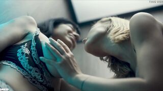 Horny Blonde Girl Seduces Brunette At Dressing Room - Hot Lesbian Sex Before Unbirth TRAILER - 6 image