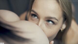 Horny Blonde Girl Seduces Brunette At Dressing Room - Hot Lesbian Sex Before Unbirth TRAILER - 7 image