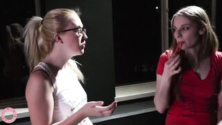Big Boobed Samantha Rone & Isabella Darling Eat Gum, Nipples And Pussies!