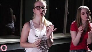 Big Boobed Samantha Rone & Isabella Darling Eat Gum, Nipples And Pussies!
