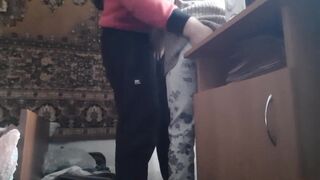 My neighbor and I are hiding from our parents at the table to cum quickly - Lesbian illusion girls - 5 image