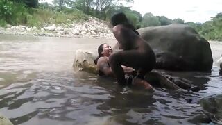 A TRIP TO THE RIVER WITH MY FRIEND ENDS IN OUTDOOR LESBIAN SEX WITH PEOPLE AROUND BUT THE ADRENALINE MADE THE ORGASM RICHER - 11 image