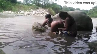 A TRIP TO THE RIVER WITH MY FRIEND ENDS IN OUTDOOR LESBIAN SEX WITH PEOPLE AROUND BUT THE ADRENALINE MADE THE ORGASM RICHER - 6 image