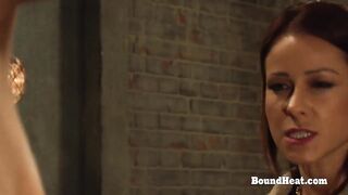 Submissive Lesbian Slaves Spanked By Madame - 12 image