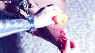 Captive Unicorn For Foot Worship And Wax Play