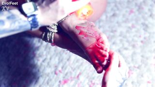 Captive Unicorn For Foot Worship And Wax Play