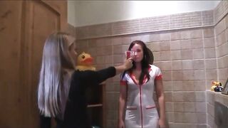 Her Hubby Has Only One Wish to Watch His Wife in Lesbian Action with Astonishing Nurse - 6 image