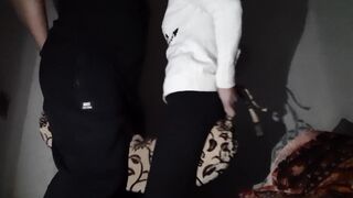We hotly rub our pussies on the pillow and cum at the same time - 4 image