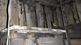 Village girl masturbates hotly in a cold barn - 1 image