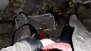 Village girl masturbates hotly in a cold barn - 15 image