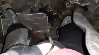 Village girl masturbates hotly in a cold barn - 7 image