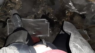 Village girl masturbates hotly in a cold barn - 8 image