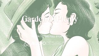 Finger fucking my lesbian girlfriend in the garden Sensual lesbian fingering raw wet pussy in public ASMR - 12 image
