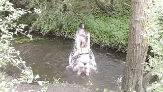 Splashing in the River with 2 MILF lesbians - 2 image