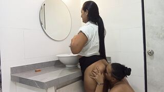 How delicious it is to feel the adrenaline rush when having sex in a public bathroom - 15 image