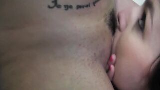 Two Busty Babes Kiss and Fuck Their Hairy Cunts with Toys in the Bathtub - 9 image