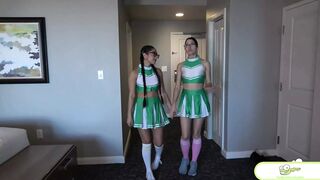 Lesbian Cheerleaders Alex & Madison Fuck Themselves Silly! - 1 image