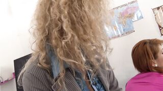 Anita and her friend plating with their holes - 11 image