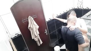 He paid to film the lesbian sucking and fucking in the bar's bathroom. - 12 image