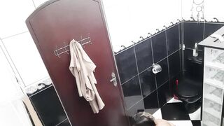 He paid to film the lesbian sucking and fucking in the bar's bathroom. - 15 image
