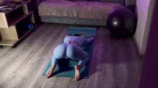 Stretching a strained butt after a yoga - 2 image