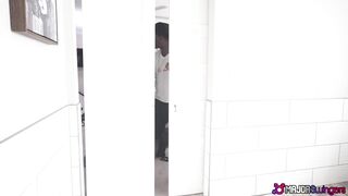 Foursome Gangbang In The Shower With Two Huge Black Cocks! - 1 image