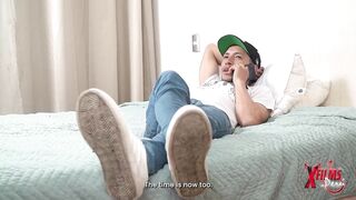 MY FRIEND WITH A HUGE COCK INVITES ME TO WATCH NETFILXX WHILE HE FUCKS ME HARD - 3 image