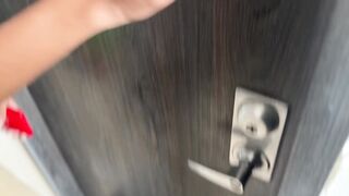 Movie afternoon with my schoolmate and his slutty stepsister ends in a great fuck and cum on her nice tits. - 1 image