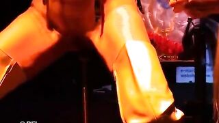 Lezdom lesbian chicks on the stage playing hard with each other - 10 image