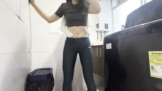 My lesbian stepsister helps me wash my dirty clothes - 15 image