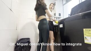 My lesbian stepsister helps me wash my dirty clothes - 7 image